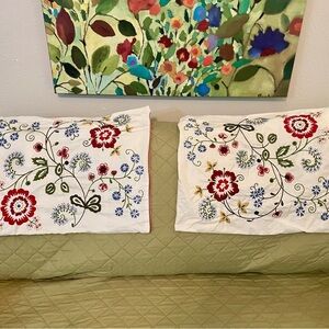 Floral Embroidered Pillowcases